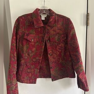 Vintage Red Floral Jacket
